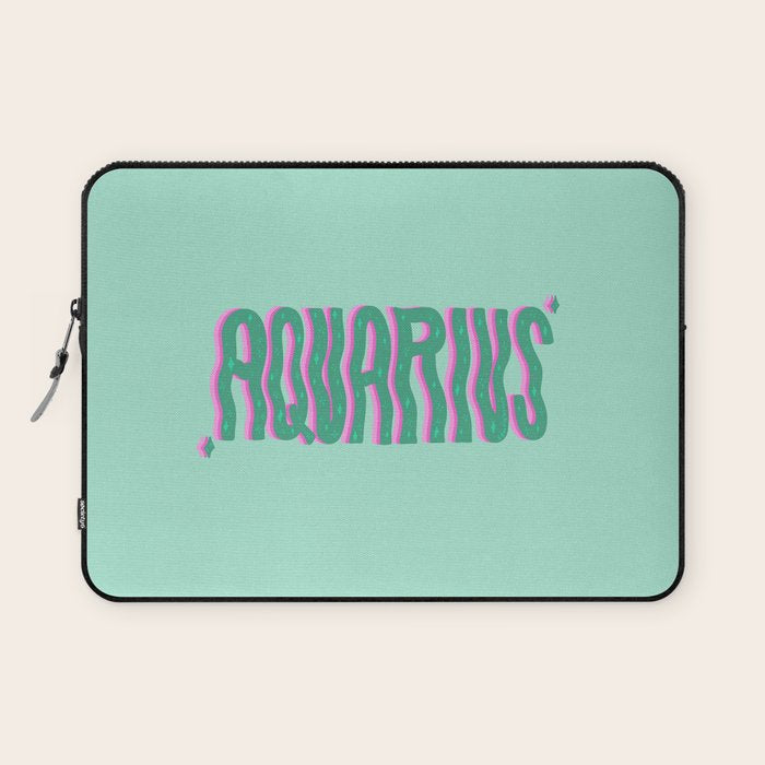 Wavy Aquarius Laptop Sleeve Gallery Image 1