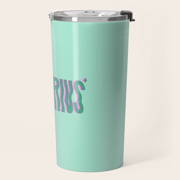 Wavy Aquarius Travel Mug Gallery Image 2
