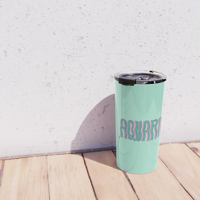 Wavy Aquarius Travel Mug Gallery Image 4