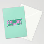Wavy Aquarius Stationery Card Gallery Image 2