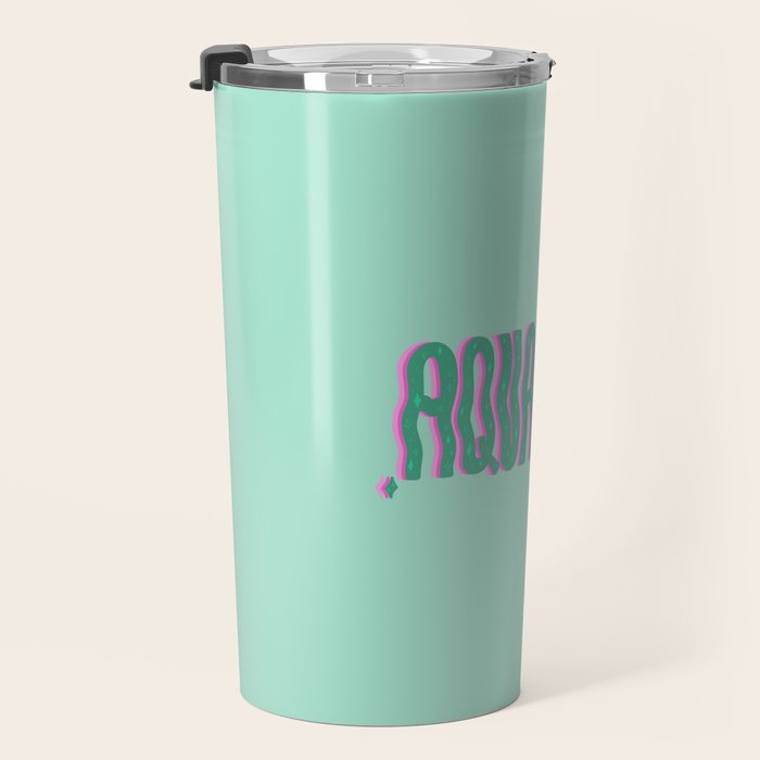 Wavy Aquarius Travel Mug Gallery Image 3