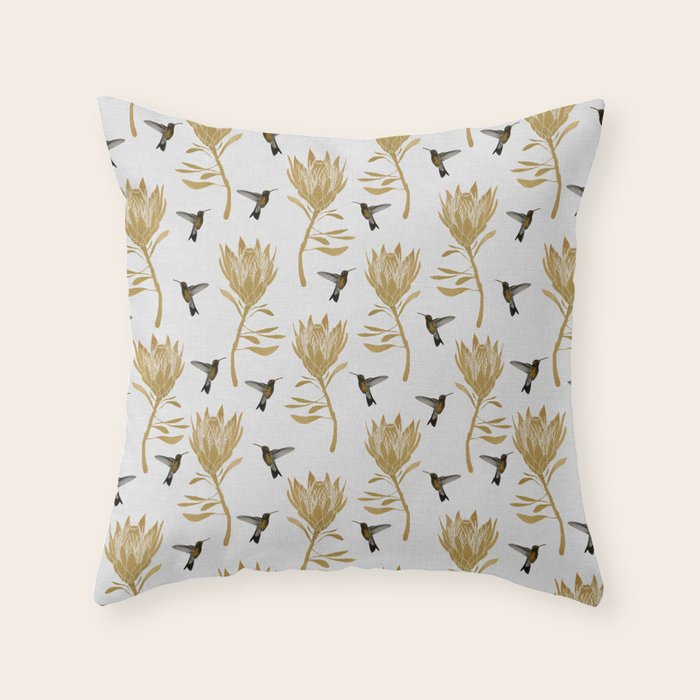 Hummingbird & Flower I Throw Pillow Gallery Image 6