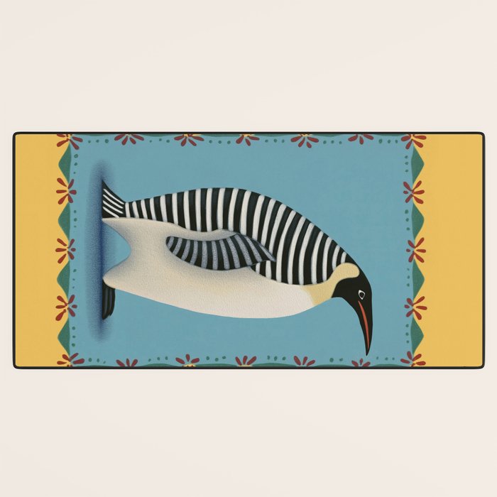 Striped Penguin Desk Mat Gallery Image 3