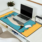 Striped Penguin Desk Mat Gallery Image 2