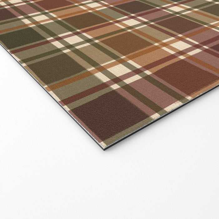 Cozy Vintage Plaid Welcome Mat Gallery Image 2