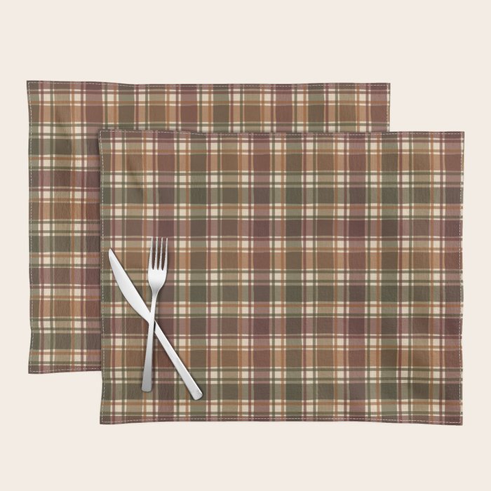 Cozy Vintage Plaid Placemat Gallery Image 1