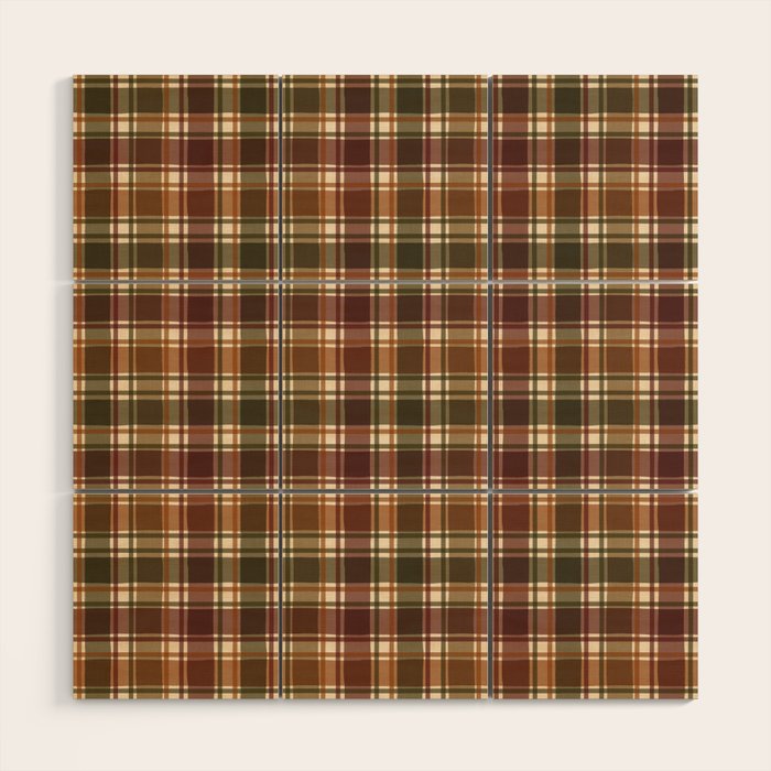 Cozy Vintage Plaid Wood Wall Art Gallery Image 1