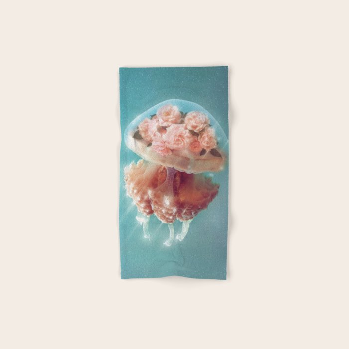 Floral Jellyfish Bath Towel Gallery Image 1