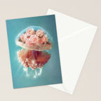 Floral Jellyfish Stationery Card Gallery Image 2