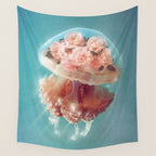 Floral Jellyfish Wall Tapestry Gallery Image 4
