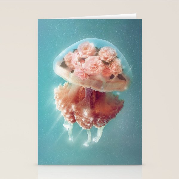 Floral Jellyfish Stationery Card Gallery Image 2