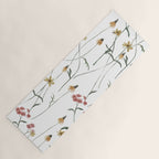 Delicate Wildflowers Floral Watercolor Yoga Mat Gallery Image 1