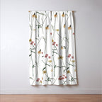 Delicate Wildflowers Floral Watercolor Window Curtain Gallery Image 3