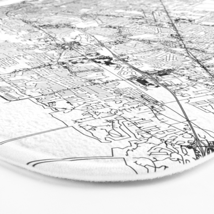 Baton Rouge White Map Bath Mat Gallery Image 3