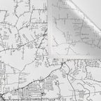 Baton Rouge White Map Wall Tapestry Gallery Image 3