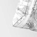 Baton Rouge White Map Pillow Sham Gallery Image 4