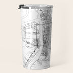 Baton Rouge White Map Travel Mug Gallery Image 3