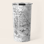 Baton Rouge White Map Travel Mug Gallery Image 1