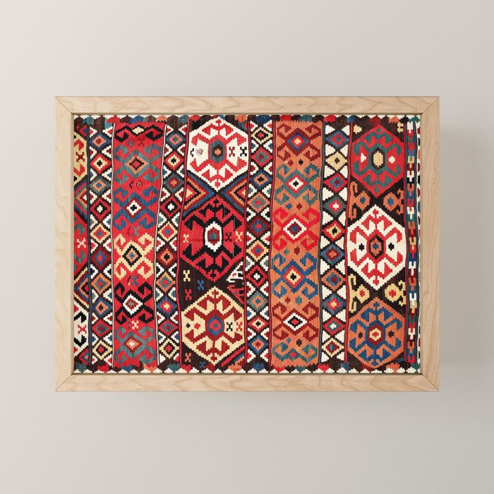 Azeri Azerbaijan South Caucasus Kilim Print Mini Art Print Gallery Image 1