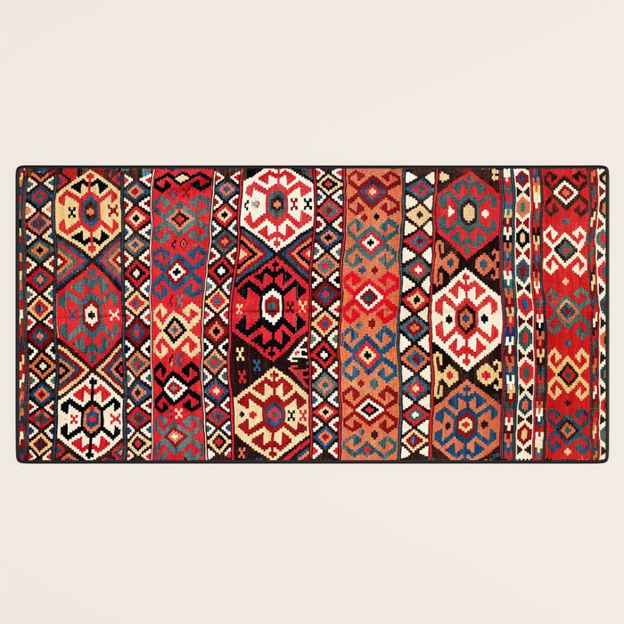 Azeri Azerbaijan South Caucasus Kilim Print Desk Mat Gallery Image 3