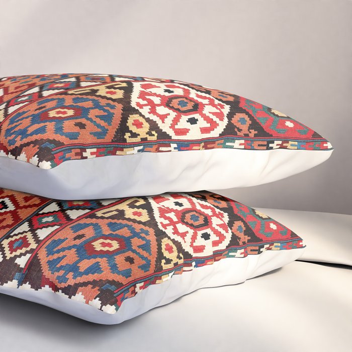 Azeri Azerbaijan South Caucasus Kilim Print Pillow Sham Gallery Image 3