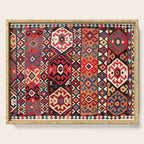 Azeri Azerbaijan South Caucasus Kilim Print Serving Tray Gallery Image 1