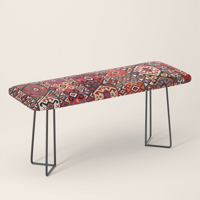 Azeri Azerbaijan South Caucasus Kilim Print Bench Gallery Image 1