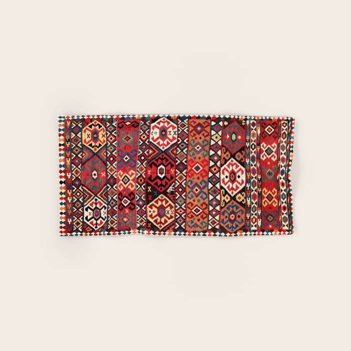 Azeri Azerbaijan South Caucasus Kilim Print Bath Towel Gallery Image 1