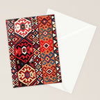 Azeri Azerbaijan South Caucasus Kilim Print Stationery Card Gallery Image 2