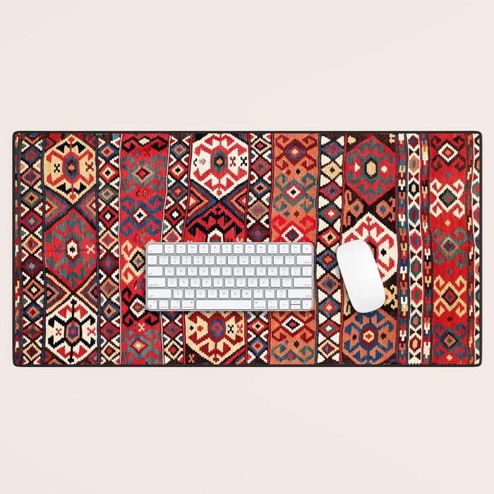 Azeri Azerbaijan South Caucasus Kilim Print Desk Mat Gallery Image 1