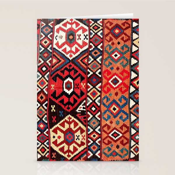 Azeri Azerbaijan South Caucasus Kilim Print Stationery Card Gallery Image 2