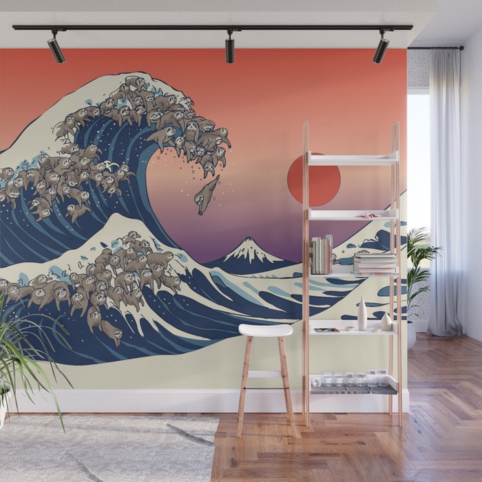 The Great Wave of Sloth Wall Mural Gallery Image 1