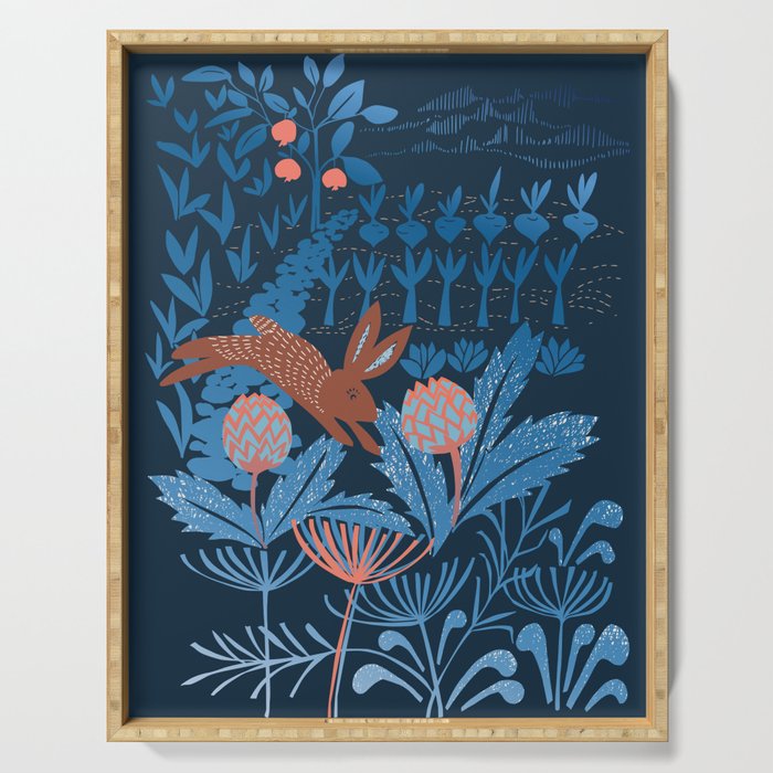 Artichoke thief Serving Tray Gallery Image 1