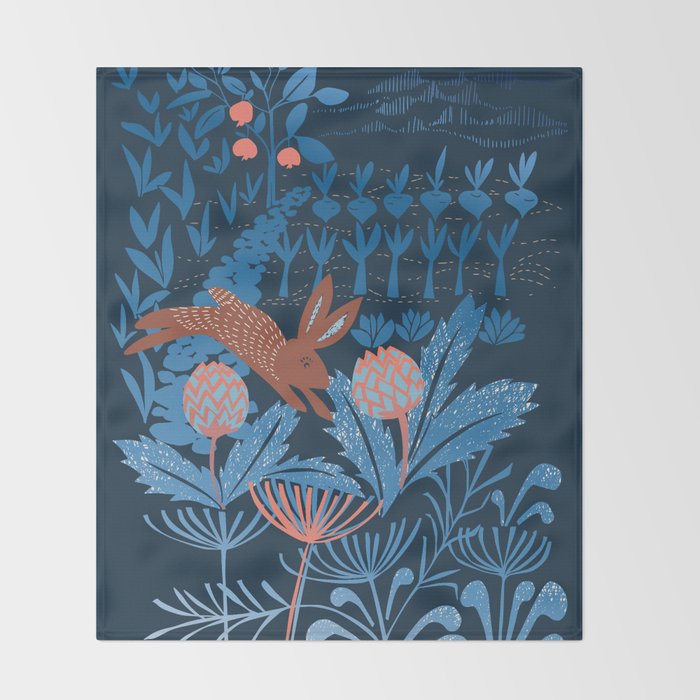Artichoke thief Throw Blanket Gallery Image 2