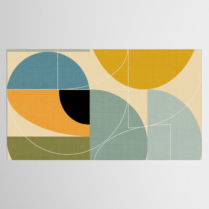 mid century modern winter 1 Tablecloth Gallery Image 2