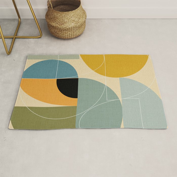 mid century modern winter 1 Rug Gallery Image 1
