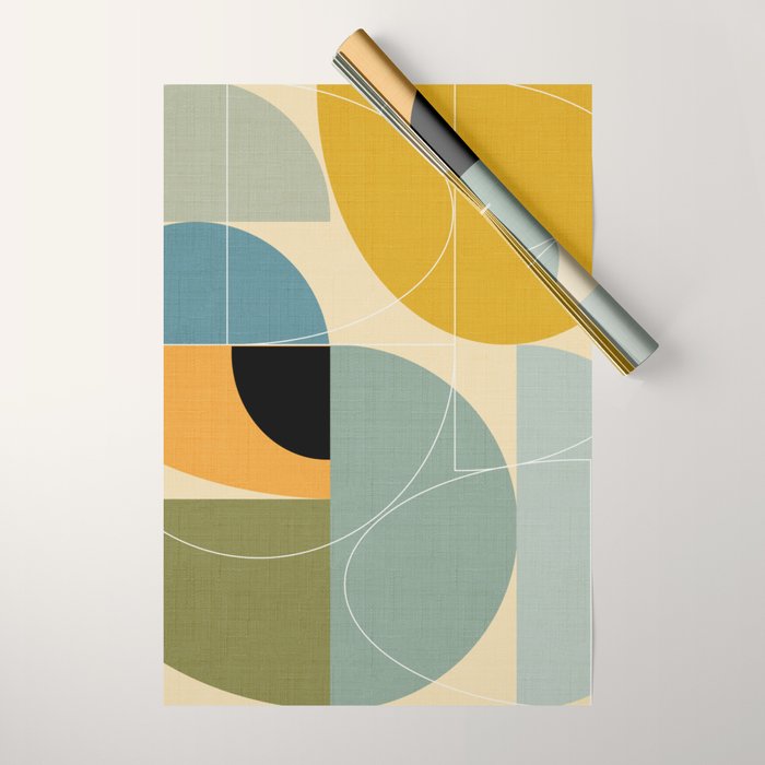 mid century modern winter 1 Wrapping Paper Gallery Image 1