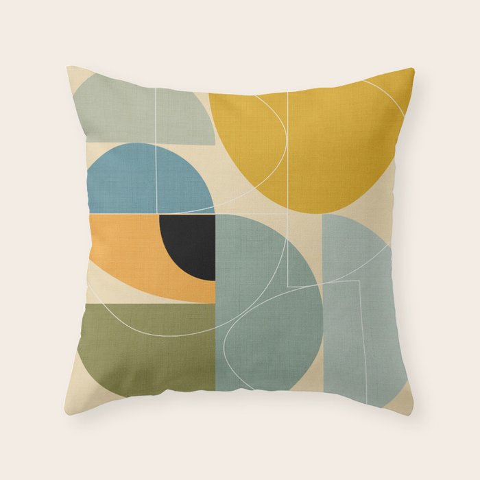 mid century modern winter 1 Throw Pillow Gallery Image 6