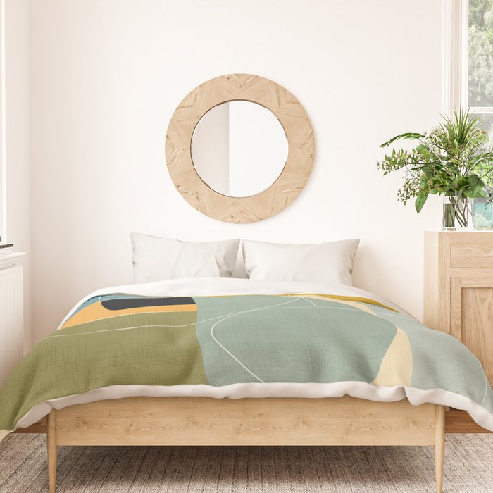 mid century modern winter 1 Duvet Cover Gallery Image 3