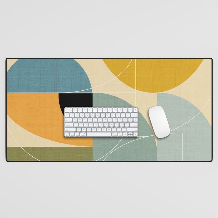 mid century modern winter 1 Desk Mat Gallery Image 1