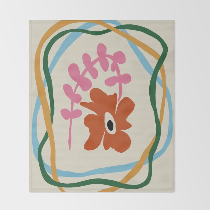Abstract color flow  Throw Blanket Gallery Image 2