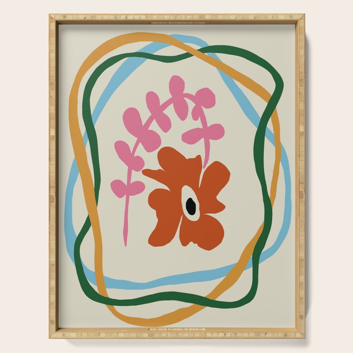 Abstract color flow  Serving Tray Gallery Image 1
