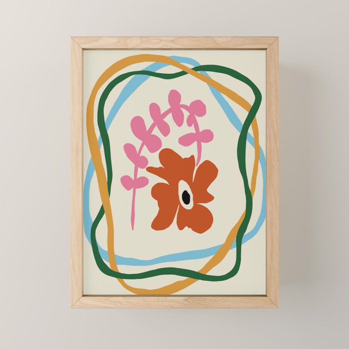 Abstract color flow  Mini Art Print Gallery Image 1