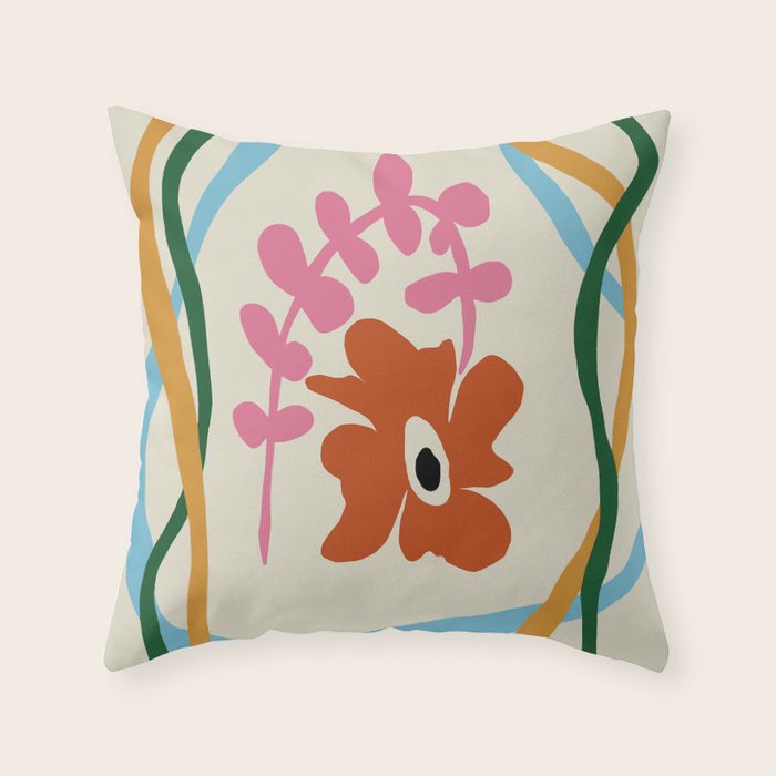 Abstract color flow  Throw Pillow Gallery Image 1