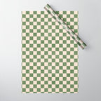 CHECKER - 001 - Olive Wrapping Paper Gallery Image 1