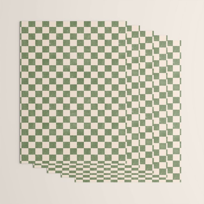 CHECKER - 001 - Olive Wrapping Paper Gallery Image 3