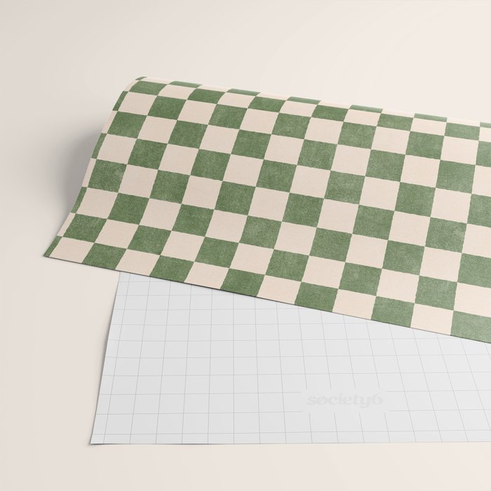 CHECKER - 001 - Olive Wrapping Paper Gallery Image 2