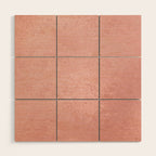 Abstract modern rose pink geometrical pattern Wood Wall Art Gallery Image 1