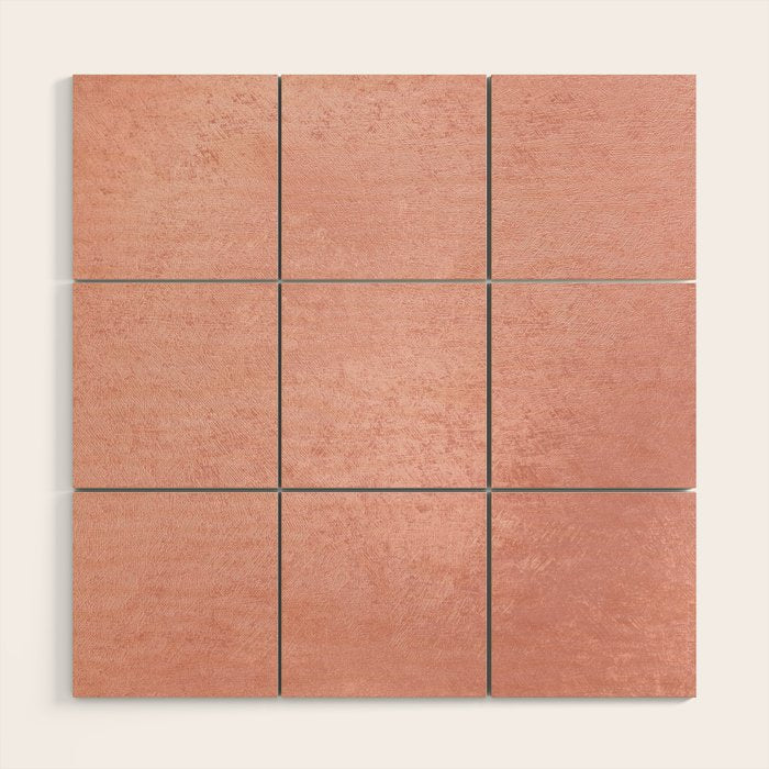 Abstract modern rose pink geometrical pattern Wood Wall Art Gallery Image 1