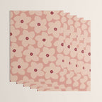 Terracotta Pink Retro Flower Wrapping Paper Gallery Image 3